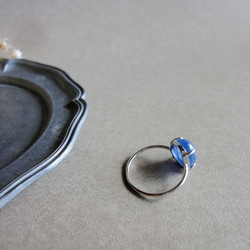 天然石の指輪■ シンプルオーバル　Silver925 ■ カイヤナイト 5枚目の画像