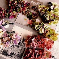 バレッタ ■ 紫陽花の花びら ■ ワインレッド 7枚目の画像