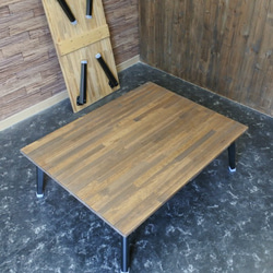 《90cm×70cm》 折りたたみカフェ風シンプルローテーブル 1枚目の画像