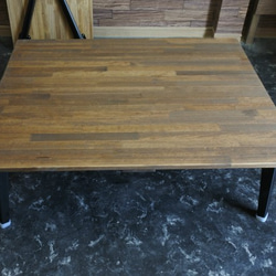 《90cm×70cm》 折りたたみカフェ風シンプルローテーブル 2枚目の画像