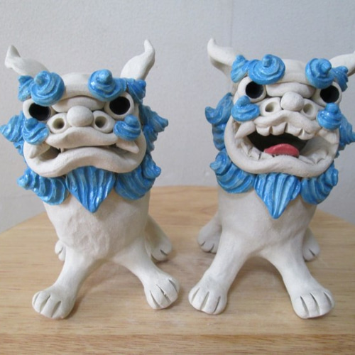 シーサー（水色） その他置物 まりも工房 通販 858936｜Creema(クリーマ)