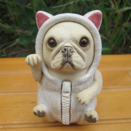 招き猫！？☆フレンチブルドッグ①（金運） その他置物 まりも工房