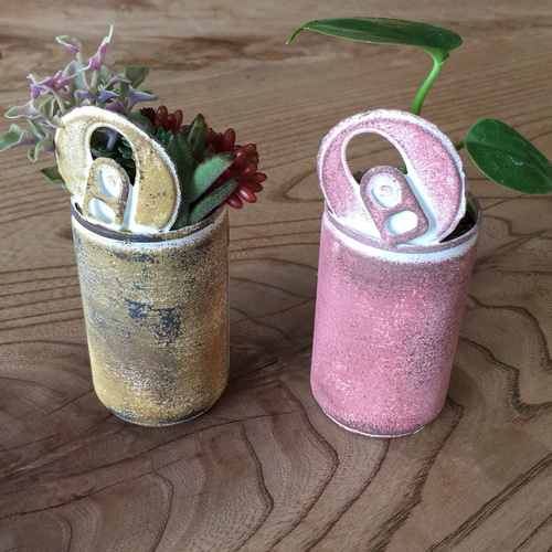 フタ付きリメ缶mini アレンジ 多肉植物・リメイク缶 一輪挿し