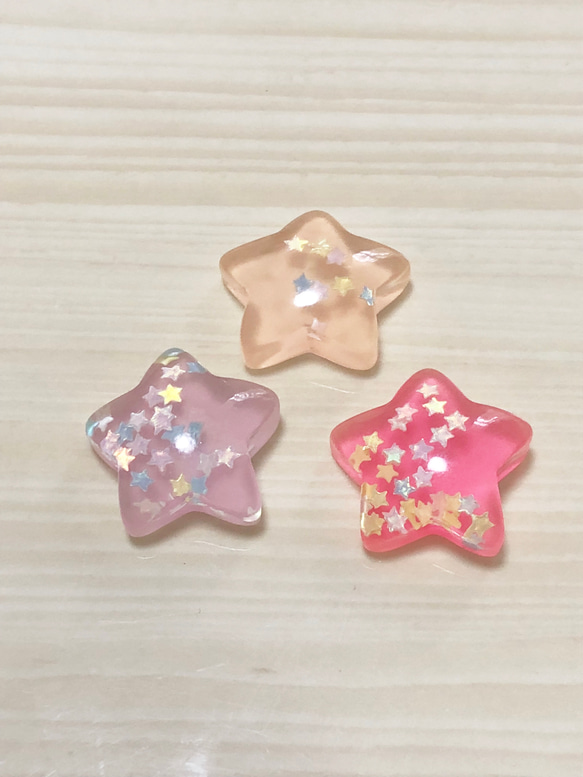 【デコパーツ】夢かわいいお星様パーツセットB 1枚目の画像