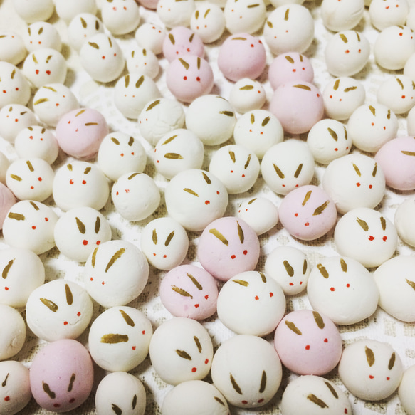 デコパーツ】和菓子 うさぎ10個セット デコパーツ デコ素材  