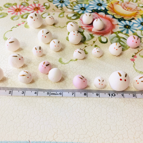 デコパーツ】和菓子 うさぎ10個セット デコパーツ デコ素材  