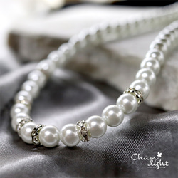 シルバーロンデルパールネックレス40cm 1枚目の画像