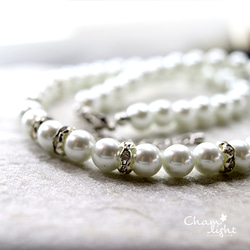 シルバーロンデルパールネックレス40cm 2枚目の画像