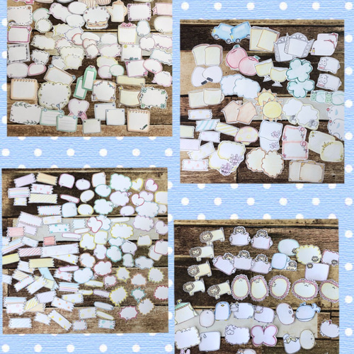 アルバム コメント枠セット フレークシール ハンドメイド 雑貨・その他  