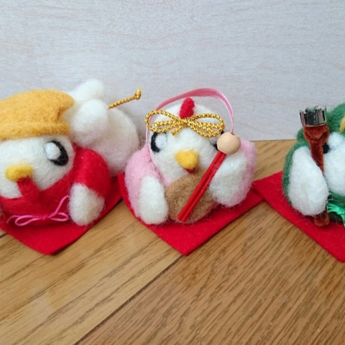手作り羊毛フェルト　犬七福神 ritsupooh様オーダー品】七福神さま🌸羊毛フェルト - COTTON