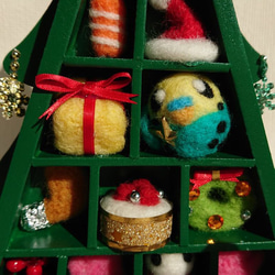 【送料無料】羊毛ﾌｪﾙﾄ クリスマスツリー　グッズアソート 3枚目の画像