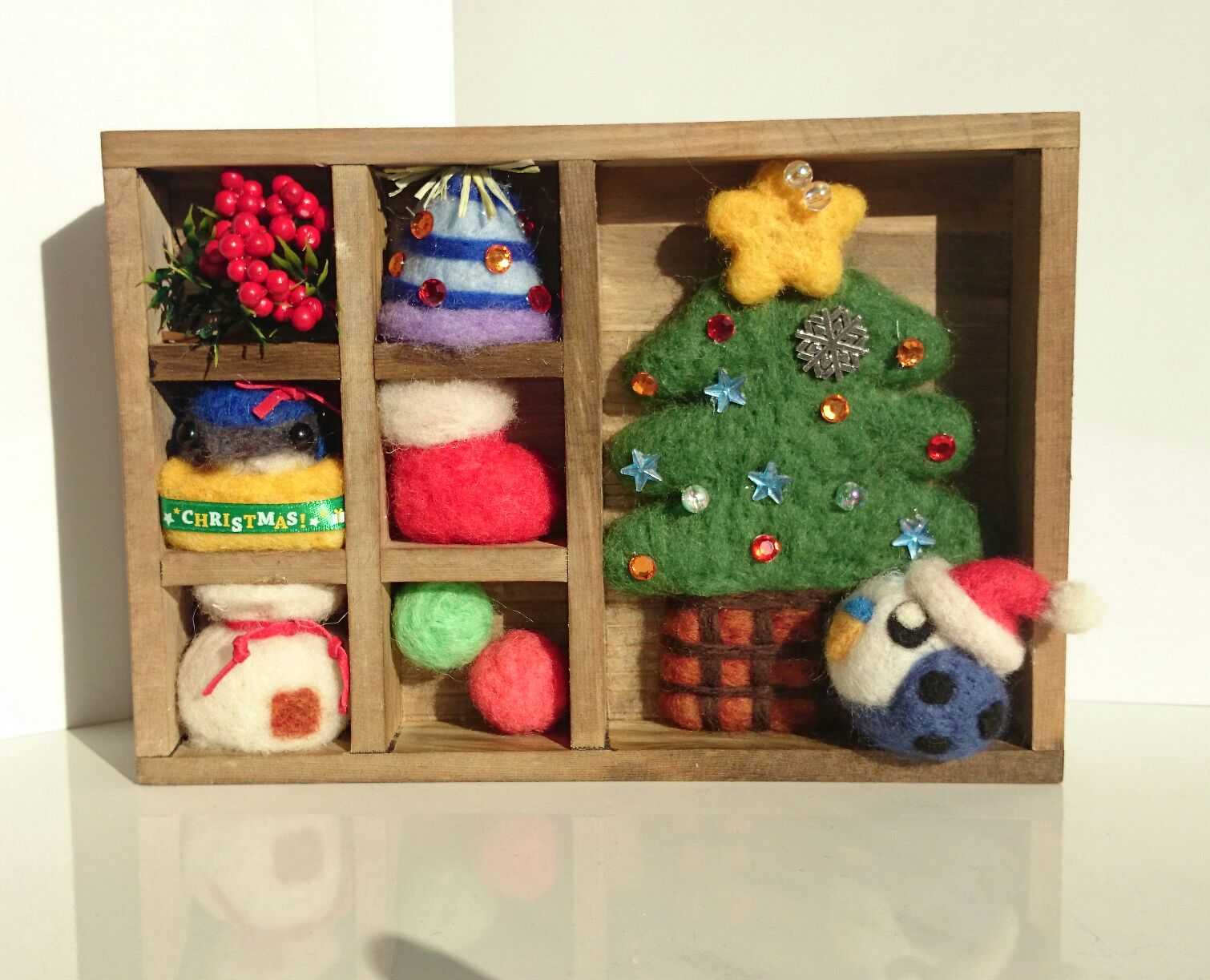 羊毛ﾌｪﾙﾄ クリスマスグッズアソート(再販) 羊毛フェルト Happy