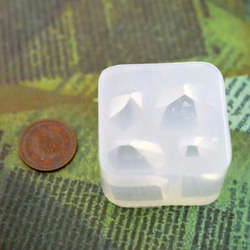 レジン用シリコン型枠　研磨水晶　ベリーショート　４タイプ（A009） 3枚目の画像