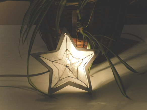 和紙の灯り　星あかり　ライト 2枚目の画像