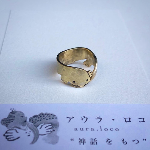 オオサンショウウオ　リング とても久しぶりにオオサンショウウオのリングを仕上げました