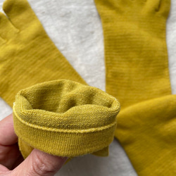 ５finger socks かりやす染めー淡い黄色　重ねばきおすすめ 24.5-26cm 5枚目の画像
