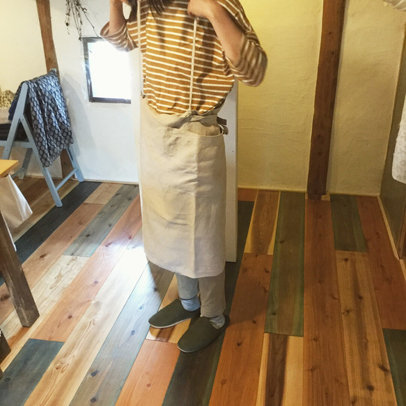 3way　Linen Apron Dress　生成 1枚目の画像