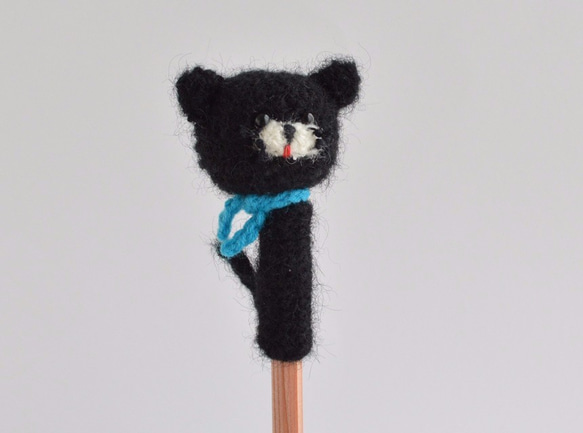 鉛筆帽 | Black Cat x Blue Stole Amigurumi 帽子 第1張的照片