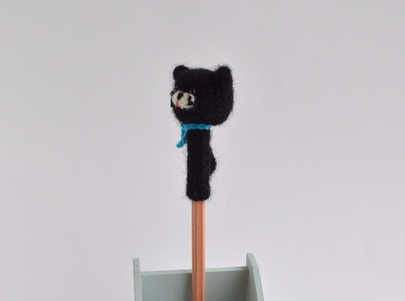 鉛筆帽 | Black Cat x Blue Stole Amigurumi 帽子 第3張的照片