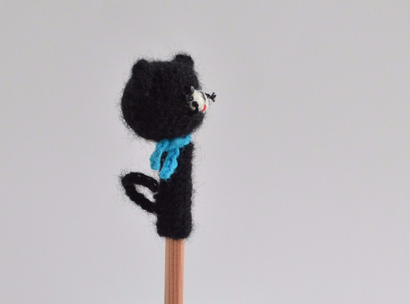 鉛筆帽 | Black Cat x Blue Stole Amigurumi 帽子 第4張的照片