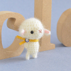[訂單生產]小Amigurumi錶帶|羊STOLE（芥末醬） 第3張的照片