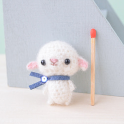 小白羊amigurumi/藍灰色披肩 第8張的照片