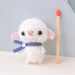 小白羊amigurumi/藍灰色披肩 第2張的照片