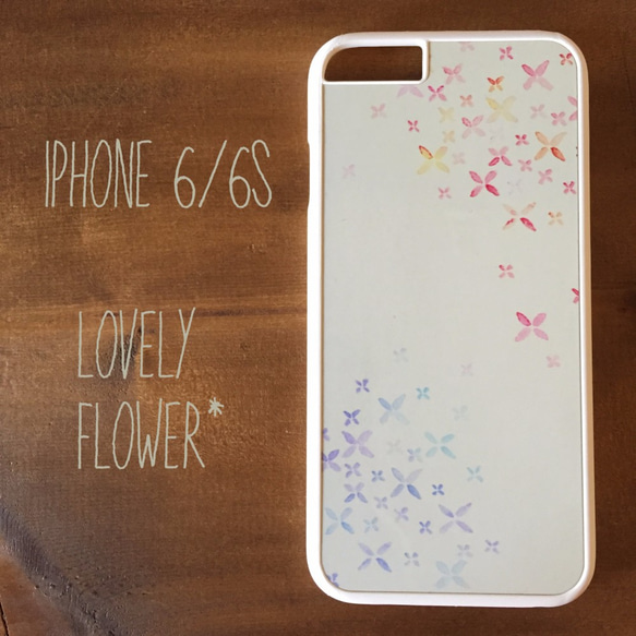 ふんわり小花柄♡【iPhone6/6s】優しいカラーのお花が可愛い♡ 1枚目の画像