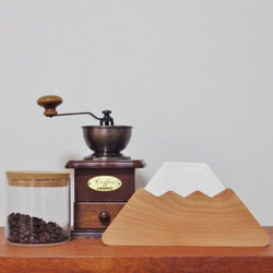 木製咖啡濾紙架 「富士山濾紙架」【訂製】 第1張的照片