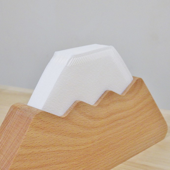 木製咖啡濾紙架 「富士山濾紙架」【訂製】 第2張的照片