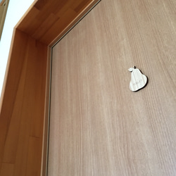 木製 アップル りんご 洋ナシ ラフランス ドア プレート トイレ マーク バスルーム ベッドルーム ウォール デコ 6枚目の画像