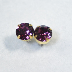 施華洛世奇/大Chaton耳環（紫水晶） 第1張的照片
