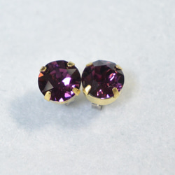 施華洛世奇/大Chaton耳環（紫水晶） 第3張的照片