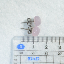 紫色粉紅色Calsedony螺柱穿孔（8毫米，鈦制柱） 第5張的照片