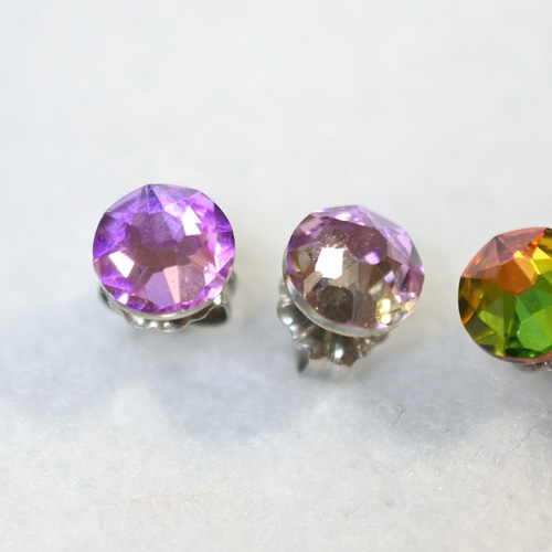 スワロフスキー一粒ピアス(6mm、4爪) 最高品質✨】 1粒ダイヤ ピアス スワロフスキー 6mm 4爪