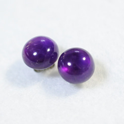 （1件）紫水晶螺柱穿孔，10mm（鈦金屬柱） 第3張的照片