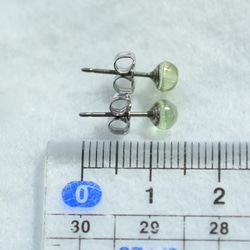 （1件）電氣石耳釘（綠色，4.5毫米，鈦制柱） 第5張的照片