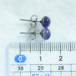 （1件）堇青石耳釘（6毫米，鈦金屬柱） 第5張的照片