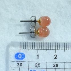 （1件）高品質圓形印加玫瑰耳釘（6毫米，鈦制柱） 第5張的照片