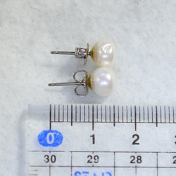 （一分/出口）淡水珍珠單隻耳環（7mm /鈦柱） 第5張的照片