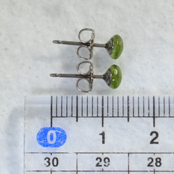 （1 件）鉻透輝石耳釘（5 x 4 毫米，鈦柱） 第5張的照片