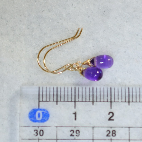 (1 件) 由 K18 製成，紫水晶耳環 第5張的照片