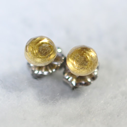 (1 件) 黃水晶玫瑰式切割耳環（5 毫米，鈦柱） 第2張的照片