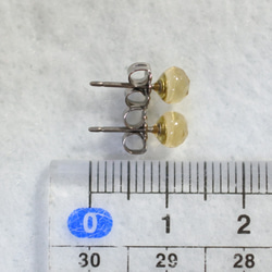 (1 件) 黃水晶玫瑰式切割耳環（5 毫米，鈦柱） 第5張的照片
