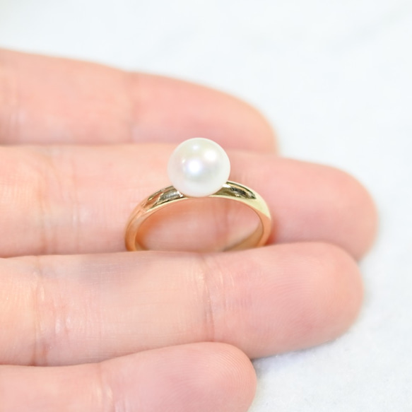 (1 件) 淡水珍珠戒指 (一個尺寸適合所有) 第4張的照片