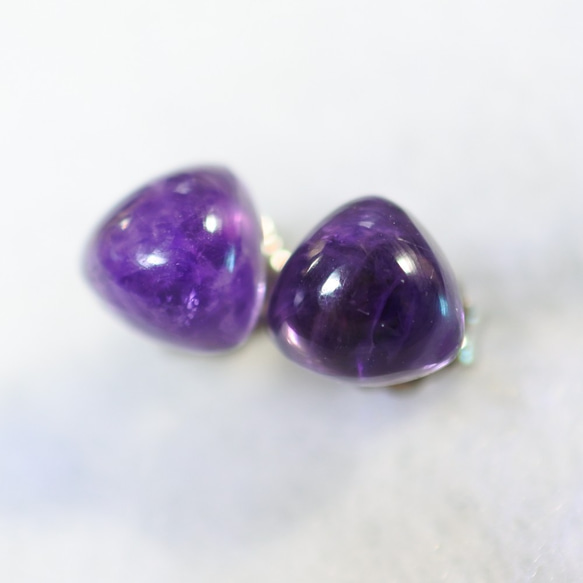 (1 件) Amethyst 耳釘 (7mm 鈦晶柱) 第1張的照片