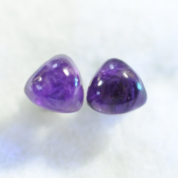 (1 件) Amethyst 耳釘 (7mm 鈦晶柱) 第2張的照片