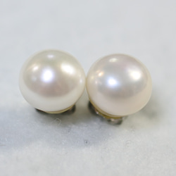（一分）淡水珍珠單耳環（特大10mm，鈦柱） 第2張的照片