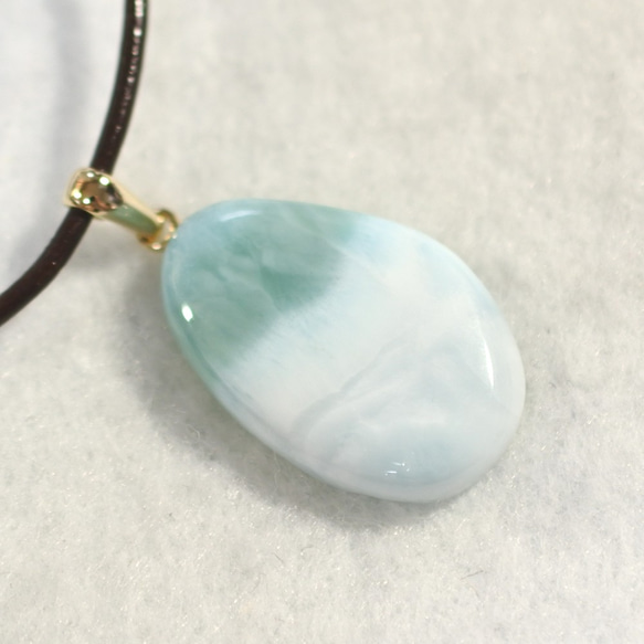 (1 件) Larimar 皮革項鍊 第1張的照片