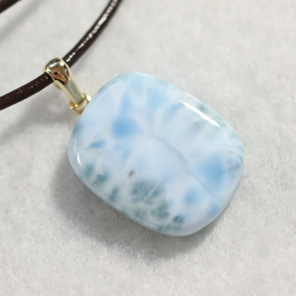 (1 件) Larimar 皮革項鍊 第1張的照片